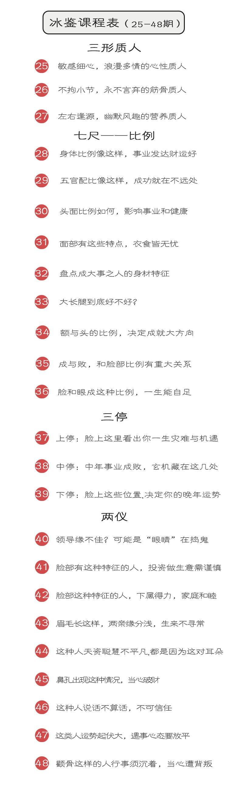 老易说冰鉴:教你看脸识人心课程目录