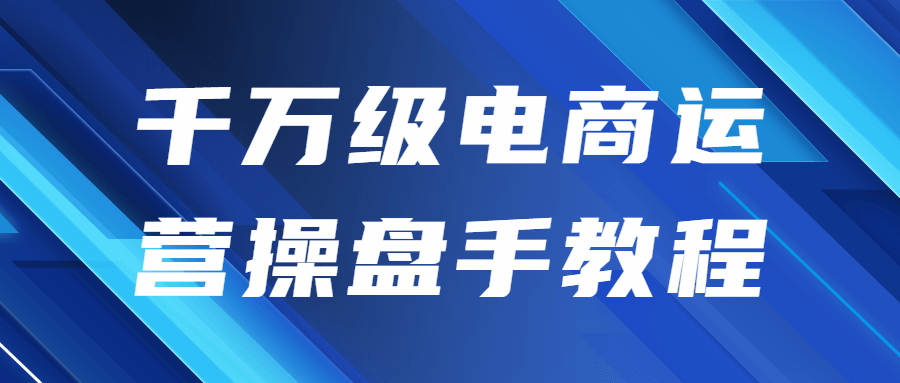 千万级电商运营操盘手教程