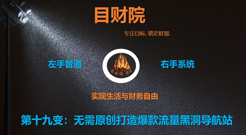 《目财36变》第十九变:无需原创打造爆款流量黑洞导航站