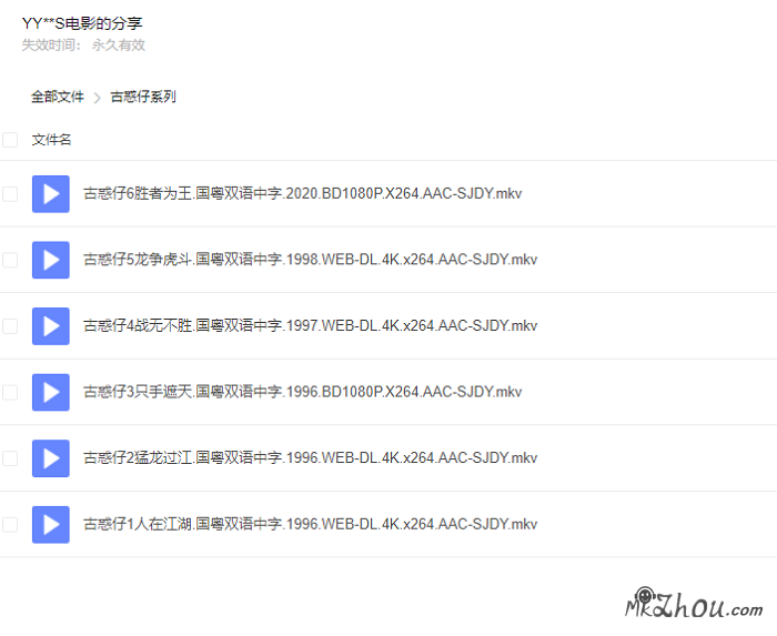 《古惑仔》系列1-6部电影合集 超清4K国粤双语中字