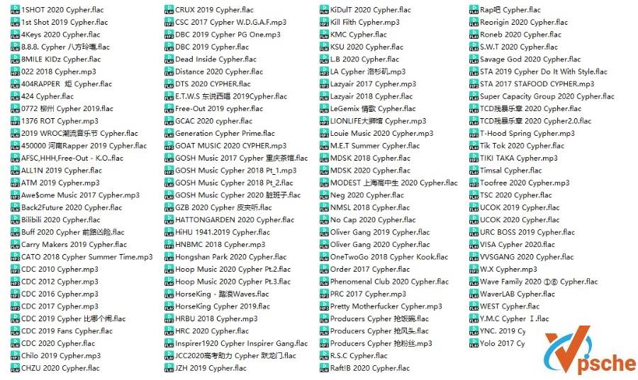 中文说唱Cypher大合集无损FLAC+高品质MP3[百度云/7.62G]