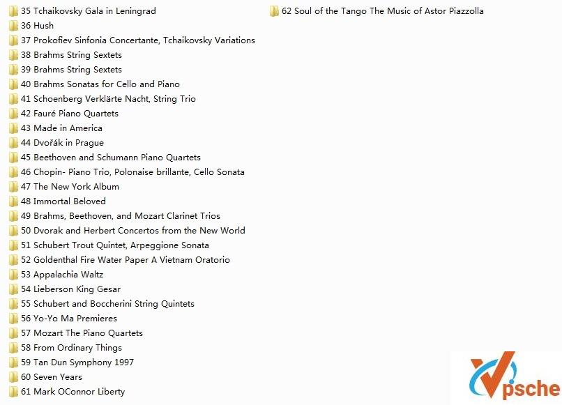 [MP3下载]美籍华人大提琴家马友友90张专辑合辑320K MP3百度云下载