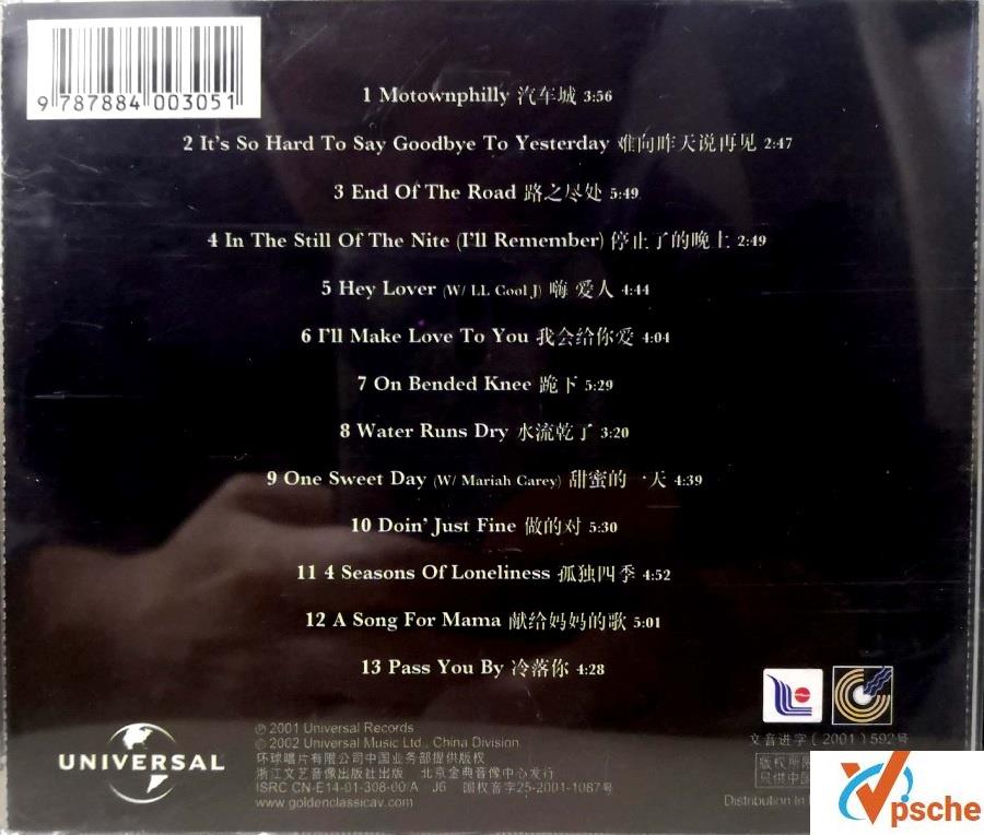 Boyz II Men《珍藏精选集》320k MP3 百度云下载