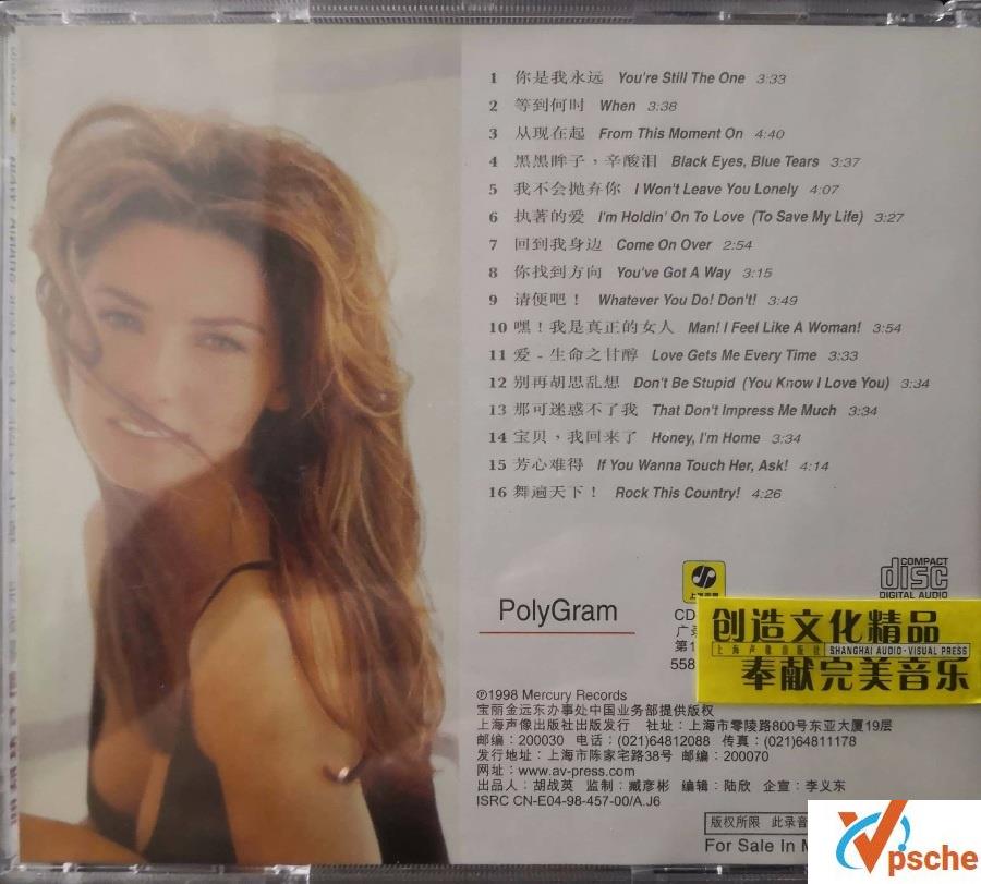 仙妮亚·唐恩Shania Twain《Come On Over》专辑320k/MP3 百度云下载