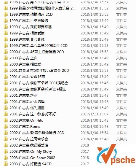 [无损音乐]许志安音乐合集共73专辑88CD无损分轨+整轨FLAC+MP3百度云