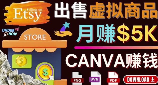 通过Etsy出售Canva模板,操作简单,收益高,月赚5000美元