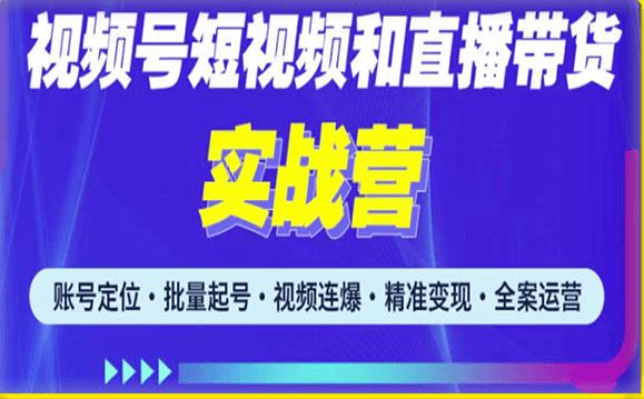 2023最新微信视频号引流和变现全套运营实战课程,小白也能玩转视频号短视频和直播运营