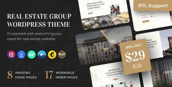 Reland v1.1 - 房地产集团 WordPress 主题 + RTL