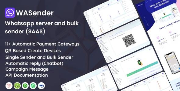 WASender v1.7.3 - WhatsApp服务器和批量发送器