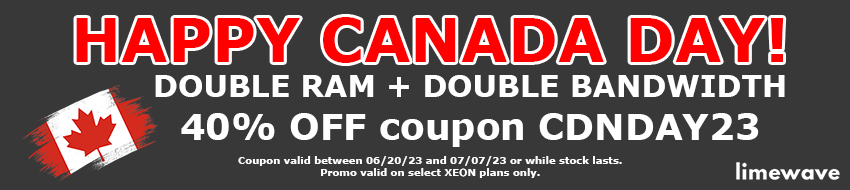 加拿大国庆日即将到来，Limewave 的廉价 VPS 优惠已经到来！
