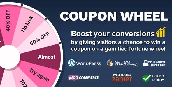 Coupon Wheel v3.5.6 - 对于WooCommerce和WordPress的