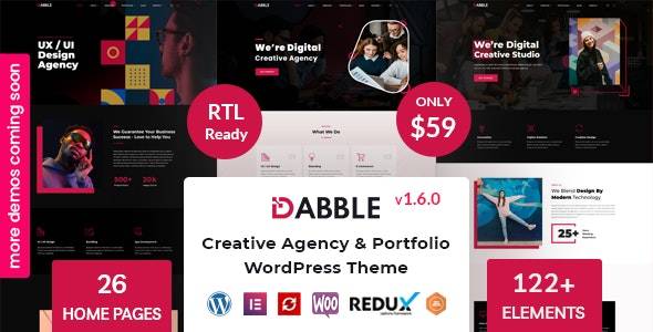 Dabble v1.6 – 创意机构和作品集 WordPress 主题