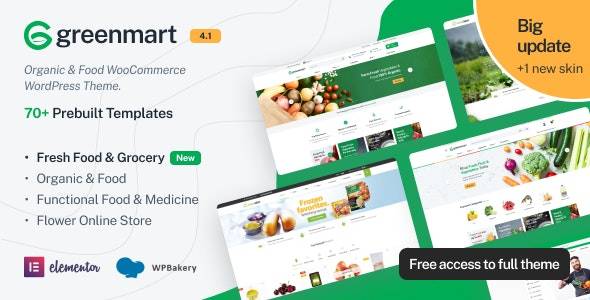 GreenMart v4.1.4 - 有机食品 WooCommerce WordPress 主题