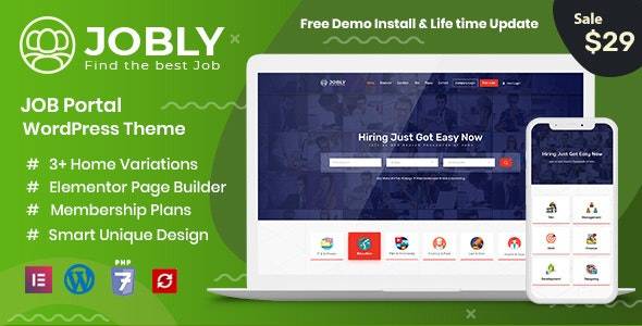 Jobly v1.2 - Career Builder WordPress主题
