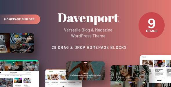 Davenport v1.3—多功能博客和杂志WordPress主题