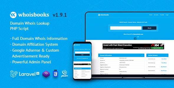 WhoisBooks v1.9.1 -域名查询PHP脚本