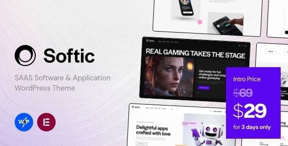 Softic v1.0 – SAAS 软件和应用程序 WordPress 主题