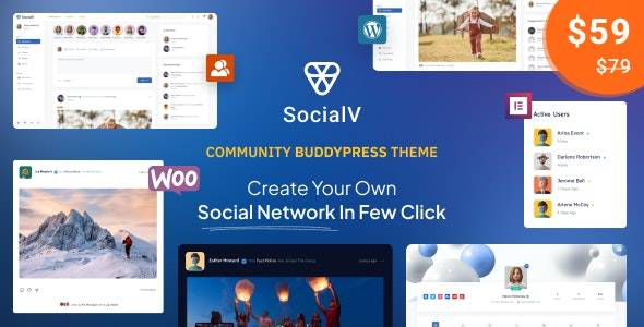 SocialV v2.0.1 - 社交网络和社区 BuddyPress 主题