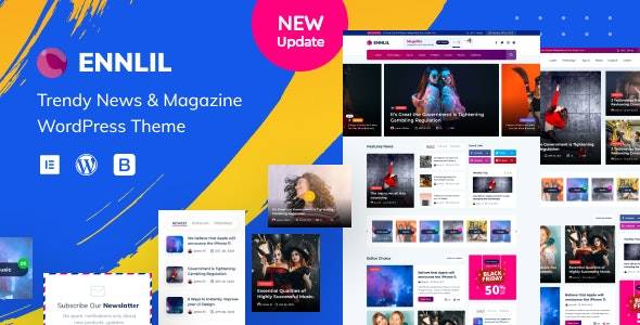 Ennlil v1.0.1 – 现代杂志 WordPress 主题 + WooCommerce