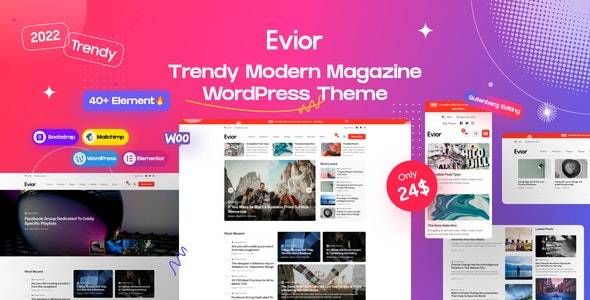 Evior v2.0 - 现代杂志 WordPress 主题