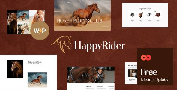 Happy Rider v2.2 - 马匹学校和马术中心 WordPress 主题