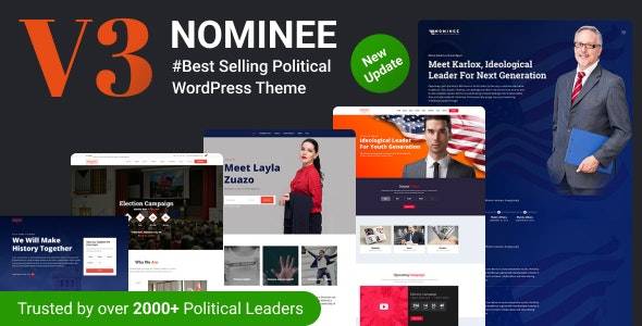 Nominee v3.8 - 候选人/政治领袖的政治 WordPress 主题