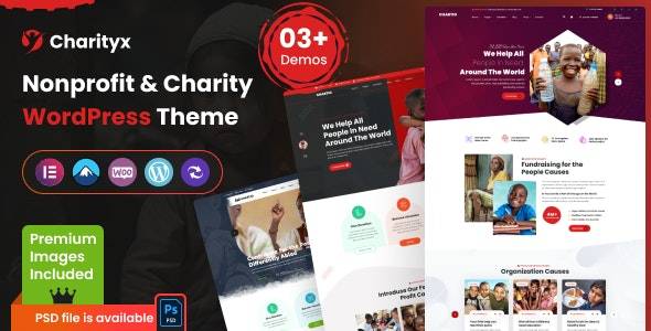 Charityx v1.0.1 - 慈善与非营利 WordPress 主题
