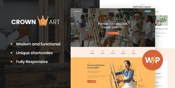 Crown Art v1.2.11 - 绘画和音乐学校 WordPress 主题