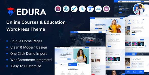 Edura v1.0.0 - 在线课程和教育 WordPress 主题