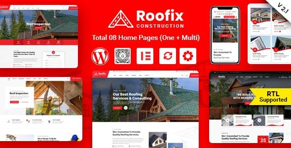 Roofix v2.1.2 - 屋顶服务 WordPress 主题