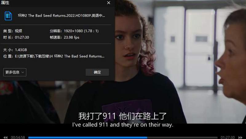 美国电影《坏种》2部高清英语中文字幕