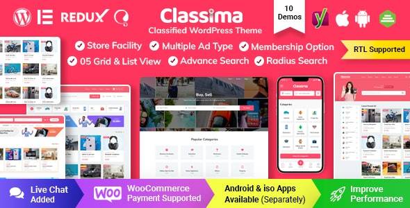 Classima v2.2.14 – 分类广告 WordPress 主题