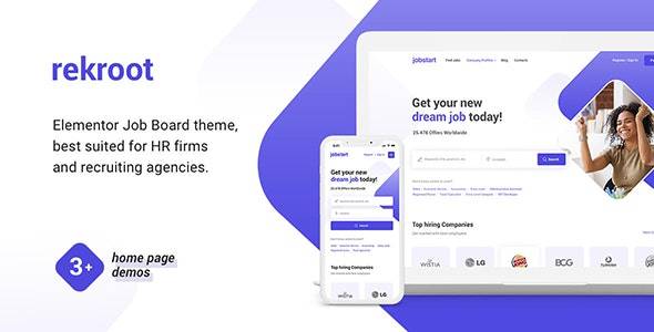 Rekroot v1.0.2 - 招聘机构 Elementor WordPress 主题