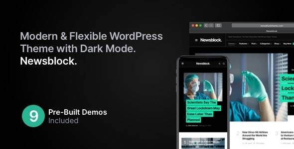 Newsblock v1.2.5 – 具有深色模式的新闻和杂志 WordPress 主题