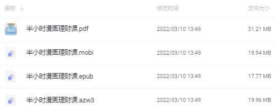 《半小时漫画理财课》全266页完整版电子书合集