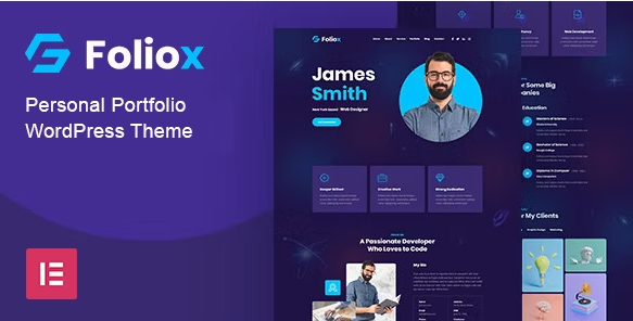 Foliox v1.0 – 个人作品集 WordPress 主题