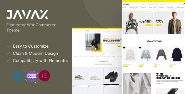 Javax v1.0.1 - Elementor WooCommerce 主题