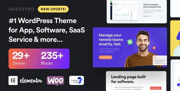 ShadePro v3.6.3 - 启动和 SaaS WordPress 主题