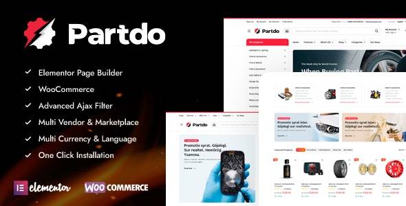 Partdo v1.1.2 - 汽车零部件和工具店 WooCommerce 主题