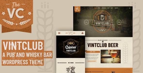 VintClub v1.1.0 – 酒吧和威士忌酒吧 WordPress 主题