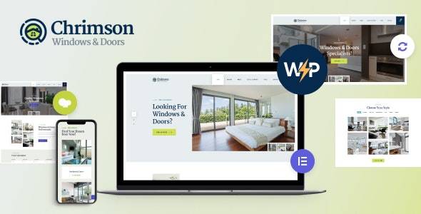 Chrimson v1.2.7 - 门窗服务商店 WordPress 主题 + Elementor