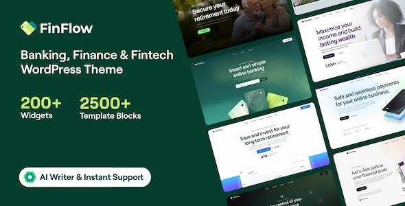 FinFlow v2.0.3 - 银行、金融和金融科技 WordPress 主题
