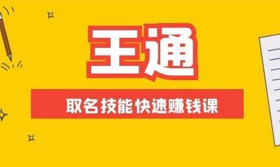 起名赚钱课-《王通-起名技能课》完结版视频教程合集