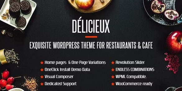 Delicieux v1.0 - 创意餐厅WordPress主题