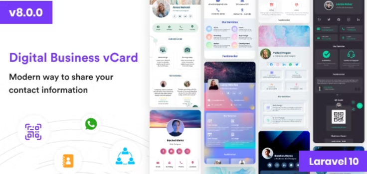 VCard SaaS 8.0.0 - 数字名片生成器