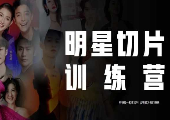 王子·明星切片线上训练营(2023),和明星一起拿红利,让明星为我们赚钱