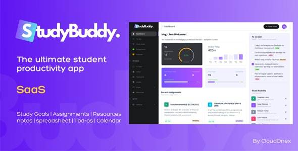 StudyBuddy SaaS v1.3.3 -协作学生生产力工具