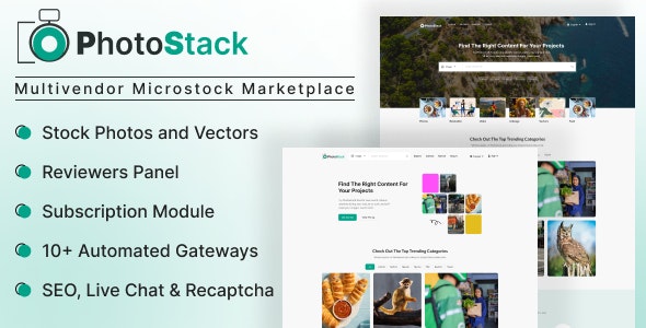 PhotoStack v1.0 -多供应商Microstock市场