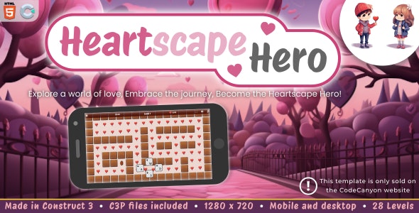 Heartscape Hero v1.0 - HTML5迷宫游戏