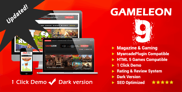 Gameleon v9.6 - WordPress 杂志和街机主题